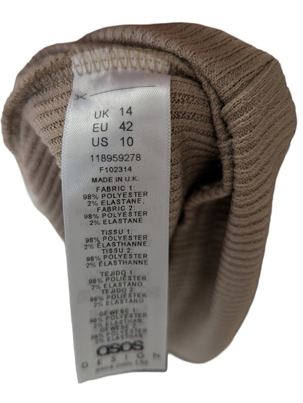 NWOT ASOS Design Sleeveless Ribbed Midi Button Colorblock Dress - Picture 13 of 13